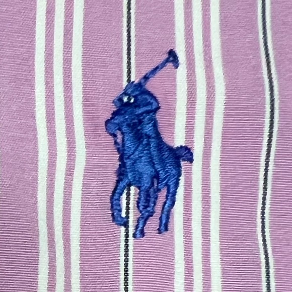 Ralph Lauren Button Down Shirt Lavender Size 16 34/35 - Picture 4 of 9